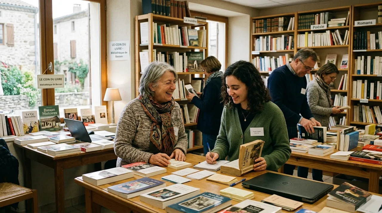Consultation et catalogage d'ouvrages à Bassan