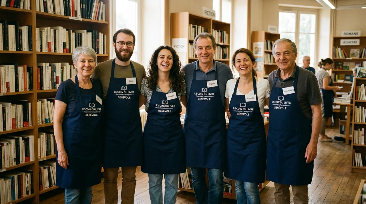 Portrait des bénévoles fondateurs de l'association LE COIN DU LIVRE